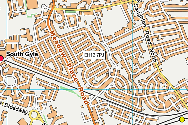 EH12 7PJ map - OS VectorMap District (Ordnance Survey)