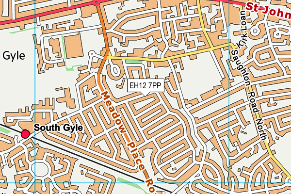 EH12 7PP map - OS VectorMap District (Ordnance Survey)