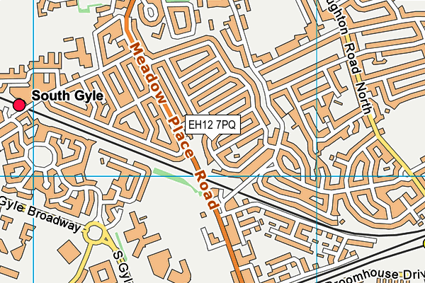 EH12 7PQ map - OS VectorMap District (Ordnance Survey)