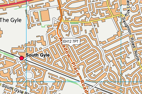 EH12 7PT map - OS VectorMap District (Ordnance Survey)