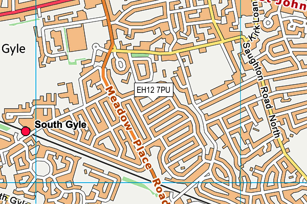 EH12 7PU map - OS VectorMap District (Ordnance Survey)