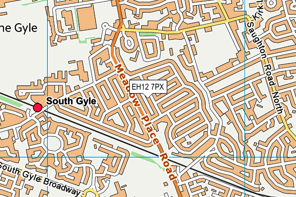 EH12 7PX map - OS VectorMap District (Ordnance Survey)