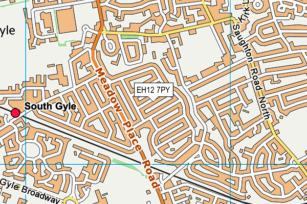 EH12 7PY map - OS VectorMap District (Ordnance Survey)