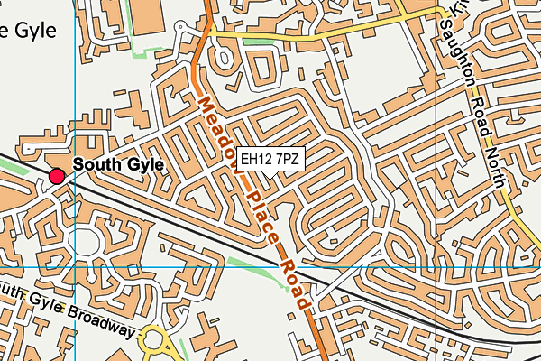 EH12 7PZ map - OS VectorMap District (Ordnance Survey)