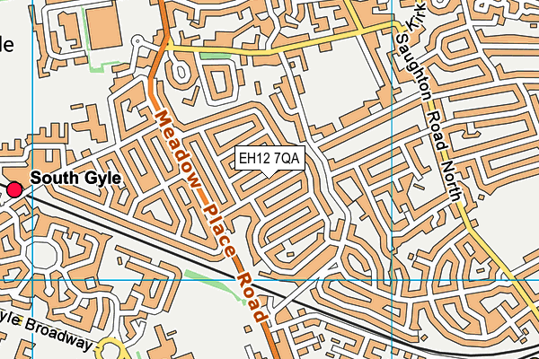 EH12 7QA map - OS VectorMap District (Ordnance Survey)