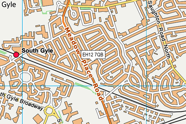 EH12 7QB map - OS VectorMap District (Ordnance Survey)