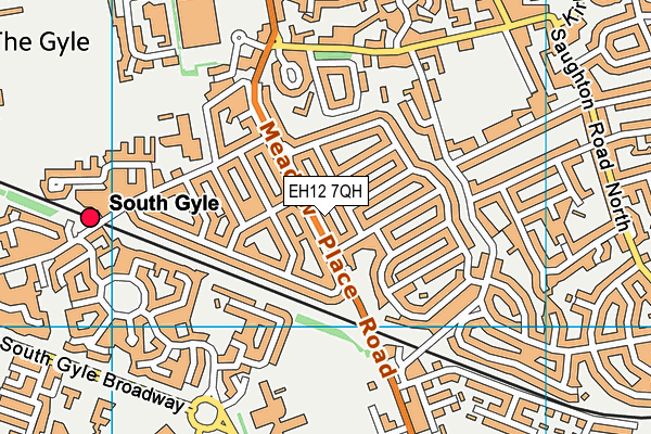 EH12 7QH map - OS VectorMap District (Ordnance Survey)