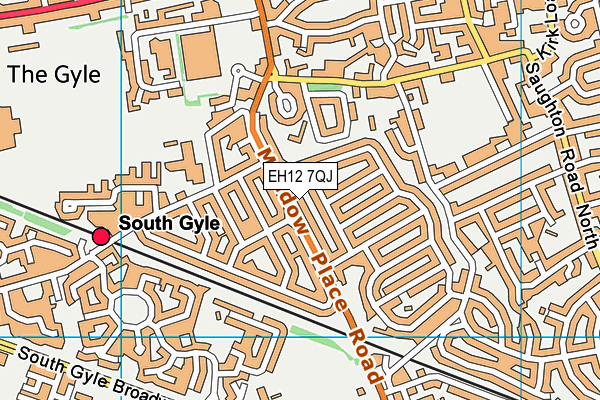 EH12 7QJ map - OS VectorMap District (Ordnance Survey)