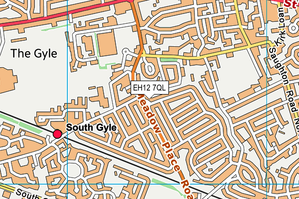 EH12 7QL map - OS VectorMap District (Ordnance Survey)