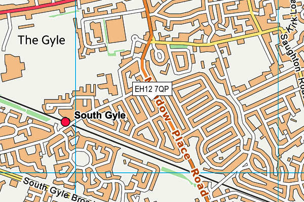 EH12 7QP map - OS VectorMap District (Ordnance Survey)