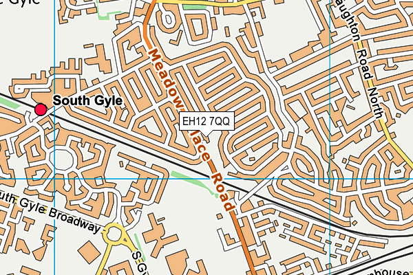 EH12 7QQ map - OS VectorMap District (Ordnance Survey)