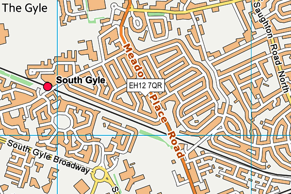 EH12 7QR map - OS VectorMap District (Ordnance Survey)