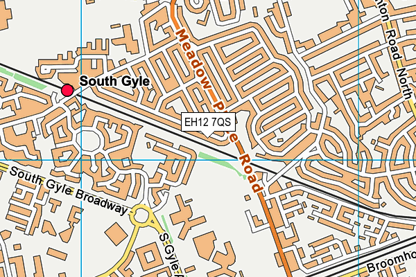 EH12 7QS map - OS VectorMap District (Ordnance Survey)