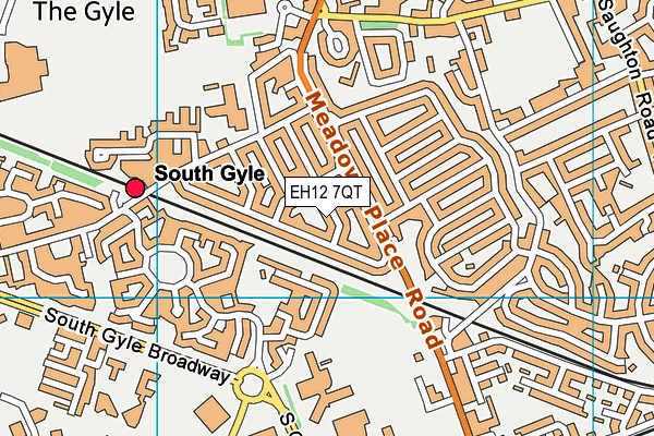 EH12 7QT map - OS VectorMap District (Ordnance Survey)