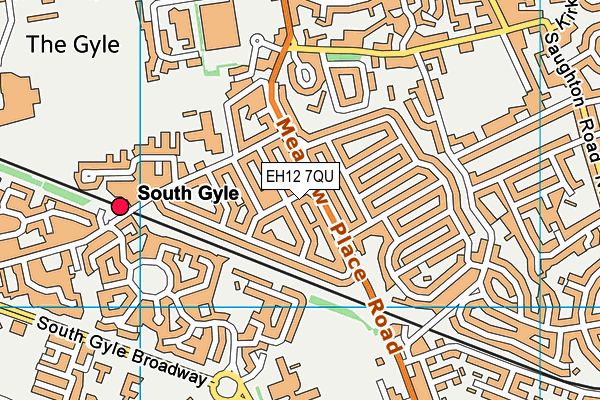 EH12 7QU map - OS VectorMap District (Ordnance Survey)