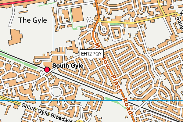 EH12 7QY map - OS VectorMap District (Ordnance Survey)