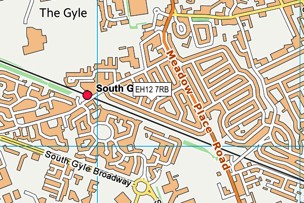 EH12 7RB map - OS VectorMap District (Ordnance Survey)