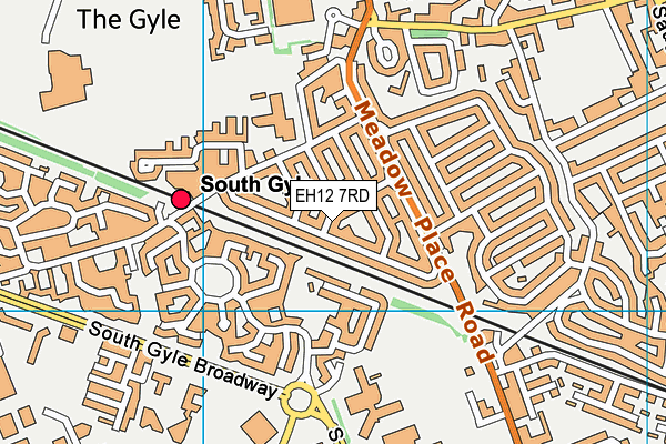 EH12 7RD map - OS VectorMap District (Ordnance Survey)