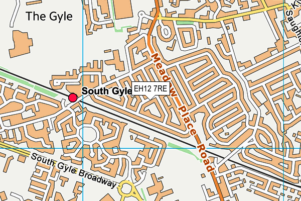 EH12 7RE map - OS VectorMap District (Ordnance Survey)