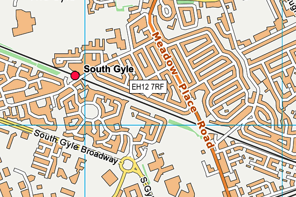 EH12 7RF map - OS VectorMap District (Ordnance Survey)