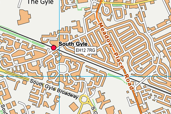 EH12 7RG map - OS VectorMap District (Ordnance Survey)