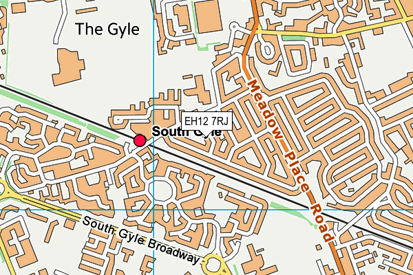 EH12 7RJ map - OS VectorMap District (Ordnance Survey)