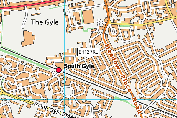 EH12 7RL map - OS VectorMap District (Ordnance Survey)