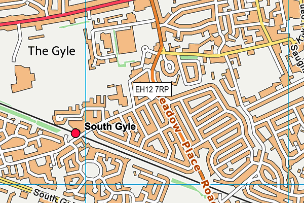 EH12 7RP map - OS VectorMap District (Ordnance Survey)