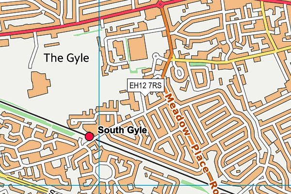 EH12 7RS map - OS VectorMap District (Ordnance Survey)