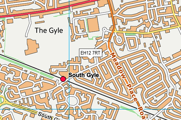 EH12 7RT map - OS VectorMap District (Ordnance Survey)