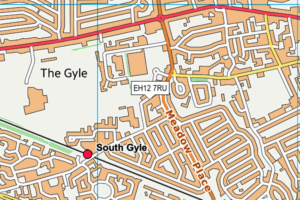 EH12 7RU map - OS VectorMap District (Ordnance Survey)