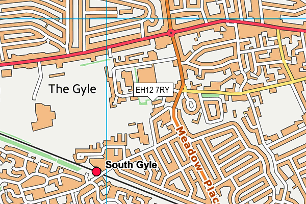 EH12 7RY map - OS VectorMap District (Ordnance Survey)