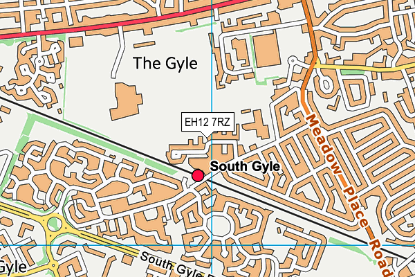 EH12 7RZ map - OS VectorMap District (Ordnance Survey)