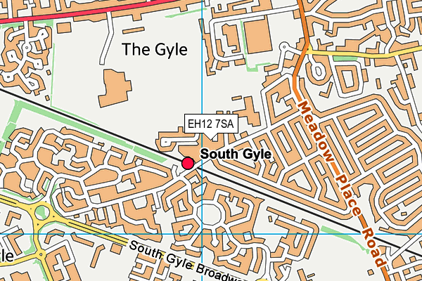 EH12 7SA map - OS VectorMap District (Ordnance Survey)