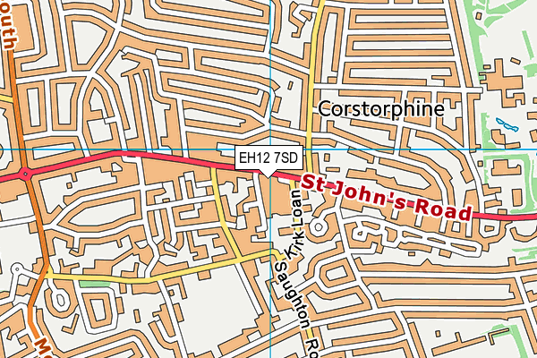 EH12 7SD map - OS VectorMap District (Ordnance Survey)