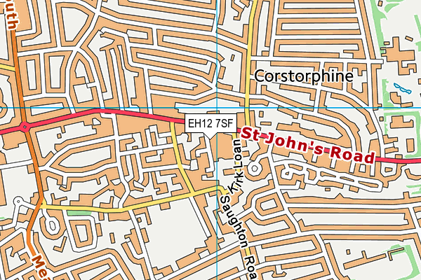 EH12 7SF map - OS VectorMap District (Ordnance Survey)