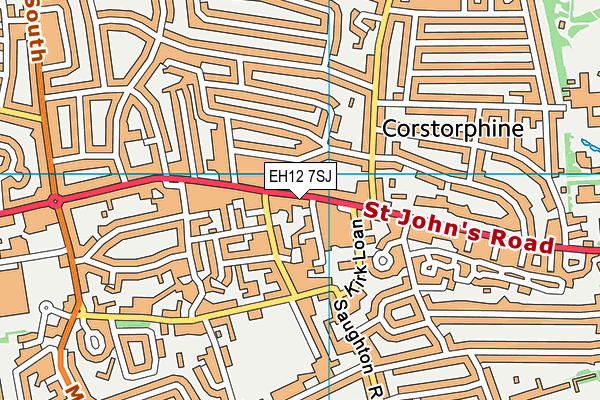 EH12 7SJ map - OS VectorMap District (Ordnance Survey)