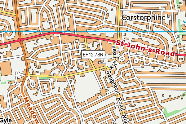 EH12 7SR map - OS VectorMap District (Ordnance Survey)