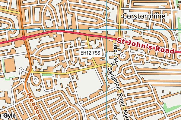 EH12 7SS map - OS VectorMap District (Ordnance Survey)
