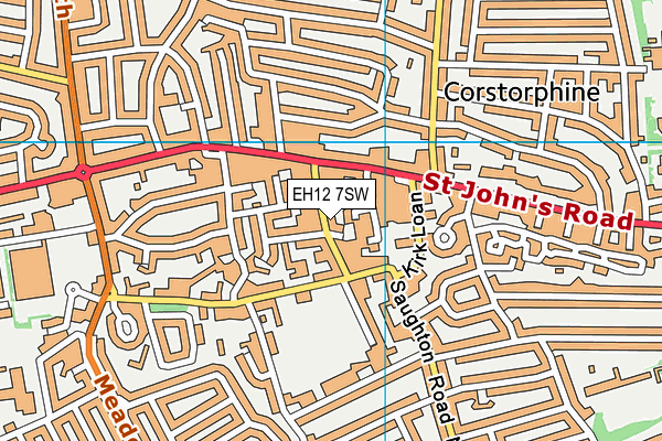 EH12 7SW map - OS VectorMap District (Ordnance Survey)