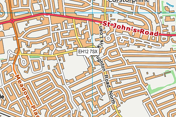 EH12 7SX map - OS VectorMap District (Ordnance Survey)