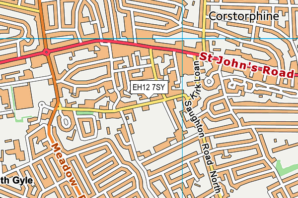 EH12 7SY map - OS VectorMap District (Ordnance Survey)