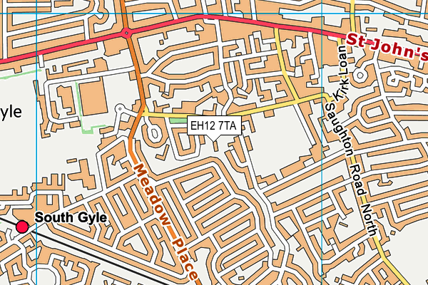 EH12 7TA map - OS VectorMap District (Ordnance Survey)