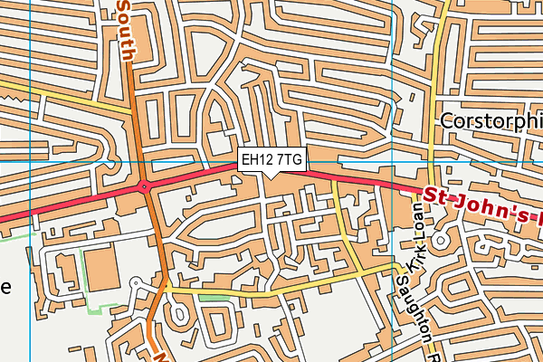 EH12 7TG map - OS VectorMap District (Ordnance Survey)