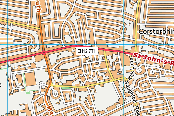 EH12 7TH map - OS VectorMap District (Ordnance Survey)