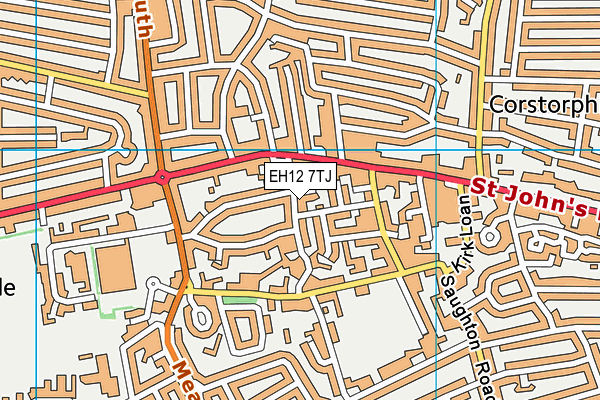 EH12 7TJ map - OS VectorMap District (Ordnance Survey)