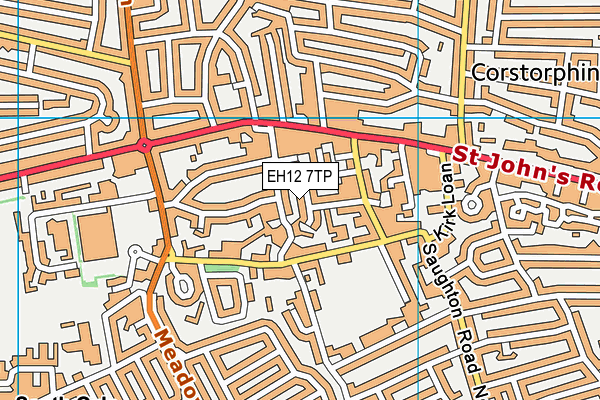EH12 7TP map - OS VectorMap District (Ordnance Survey)