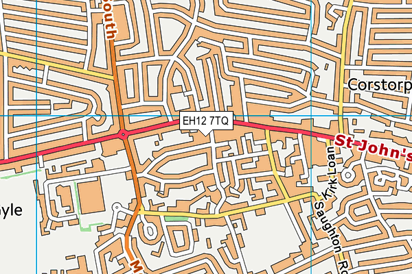 EH12 7TQ map - OS VectorMap District (Ordnance Survey)