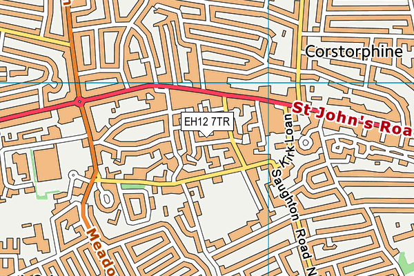 EH12 7TR map - OS VectorMap District (Ordnance Survey)