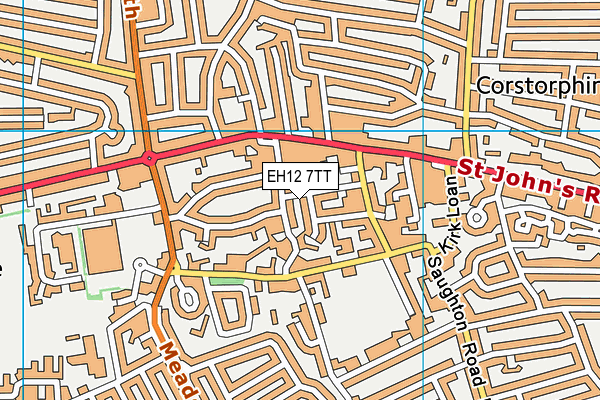 EH12 7TT map - OS VectorMap District (Ordnance Survey)